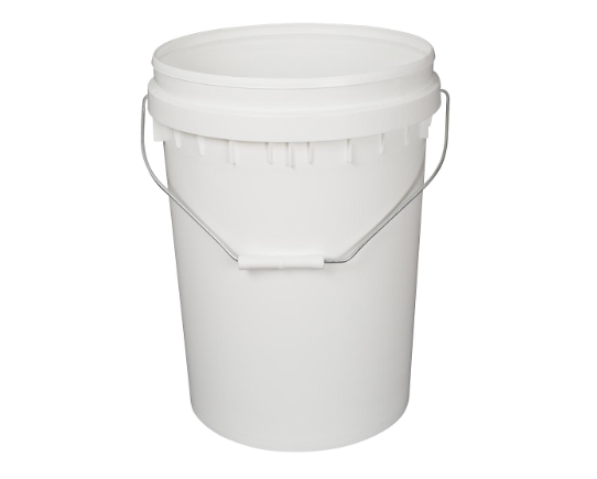 20 LITRE PLASTIC BUCKET AND WIRE HANDLE (BUCKET ONLY)